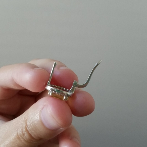 Citrine and Sterling Silver Earrings - Picture 7 of 8